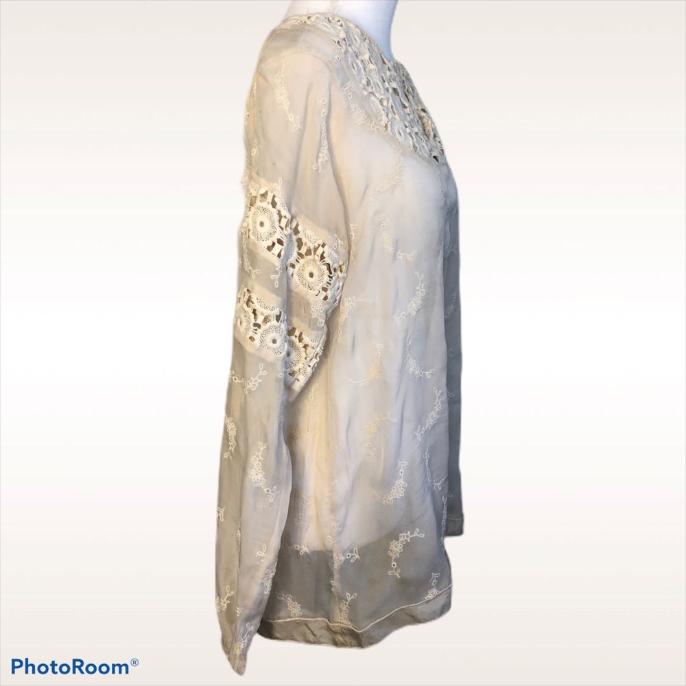 4LOVEANDLIBERTY EMBROIDERED-SILK TUNIC S - Picture 3 of 11